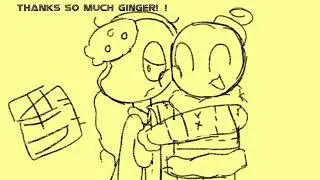 Lazy ginger hungry tummy goofy animation