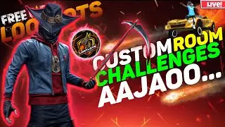 🔴Live Free Fire Custom Room Let's Do The Challenge 😀 Ajaoo Savi.