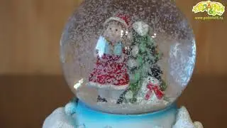 Шар новогодний со снегом, музыкальный