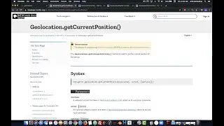 JavaScript GeoLocation API