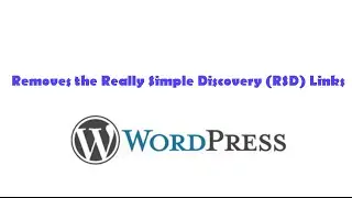 Removes the Really Simple Discovery RSD Links