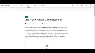 Getting Started: Create and Manage Cloud Resources |  With all possible error | 