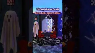 Sims 4 Halloween Tutorial | How to build a custom fireplace 