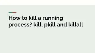How to kill a running process? | DevOps/SRE interview questions