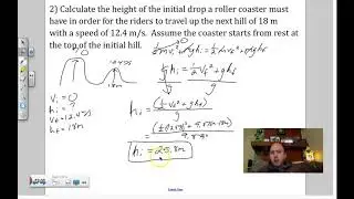 Conservation of Energy Calculations