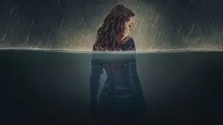 Under Water with Rain Effect Photoshop Manipulation Tutorial | Dark Photo Effects