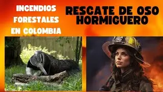 OSO HORMIGUERO ES RESCATADO DE INCENDIO FORESTAL EN COLOMBIA