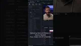 Davinci Resolve Fairlight Template for Film and TV Audio. Deliverables, Masters, Stems Export. 