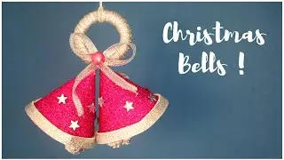 DIY Christmas Bells | Glitter Foam Christmas Ornaments | DIY Christmas Decorations Craft