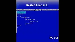 Nested Loop in C #Shorts....Use inner and outer Loop in C Language #shortsvideo