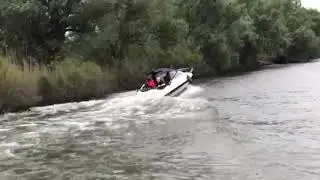 Boat Rage On River In Romania