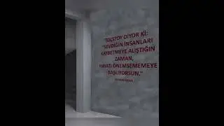 Tolstoy diyor ki