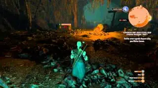 Jesse, Dodger, and Joe troll Geralt in The Witcher 3.