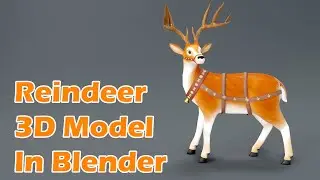Reindeer 3D model Showcase | modeling, texture and rig in blender | Blender 