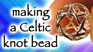 Making a silver wire Celtic knot bead and a simple tool to help.