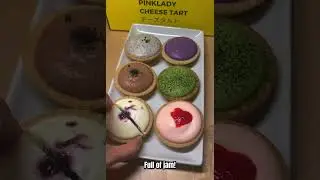 【Weekend Special_Dessert】Cheese Tart Cut in Half Blueberry Strawberry Chocolate Flavors