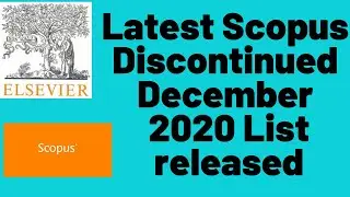 Latest Scopus Discontinued Journal List December 2020