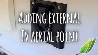 Installing external TV aerial connection on a caravan