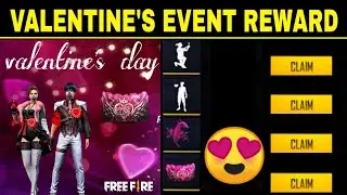 Free Fire Valentine Day Event 2021 || 14 February Free Fire Update || Valentine Day Free Rewards❤️