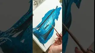 Girl in the forest, multi exposure - Time lapse, acrylic painting