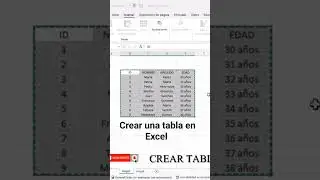 Como Crear una TABLA en Excel