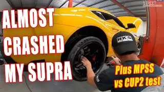 My Supra tried to WRECK itself: Stability Control FLIPS OUT! Brake pad & Pilot Cup 2 tire upgrade