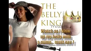 Blowing up my belly with a pump goes wrong!   (😁😁Watch till the end 😁😁)