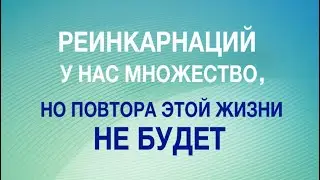 Реинкарнаций у нас множество, но повтора этой жизни не будет.