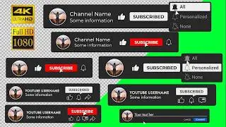 Custom Subscribe Button Animation for YouTube | Logo & Channel Name | Dark Style