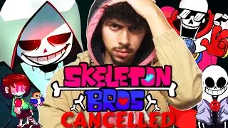Friday Night Funkin' VS Skeleton Bros V2 Cancelled Build | Chara Sans & Papyrus FNF Mod REACTION!