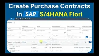 How to create purchase contracts in SAP S/4HANA Fiori