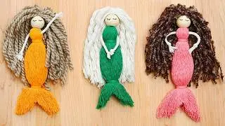 Macrame Mermaid Craft | Easy Mermaid Macrame Dolls