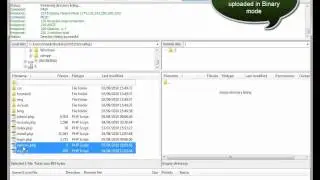 Binary File Upload with FileZilla