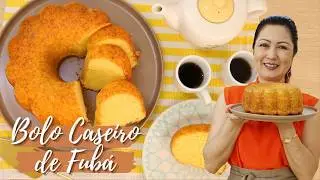BOLO DE FUBÁ FOFINHO, FÁCIL E RÁPIDO | COM INGREDIENTE ESPECIAL - Dika da Naka