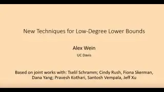 2023 CCSP Workshop - Alex Wein (UC Davis)