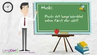 Ordstilling: Lange biordsled