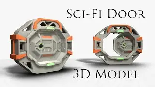 Sci Fi Door 3D Game Model