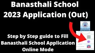 Banasthali University Admission 2023 Application (Started)- How to Fill Application Form Online Mode