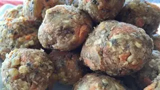 Bolitas energéticas de zanahoria, coco y avena