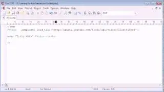 A YouTube XML Example Tutorial  in PHP- MYSQL by For Student Organization
