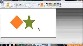 How to select with transparent background in MS Paint.
