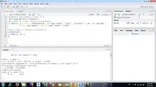 Two sample t test in R Studio