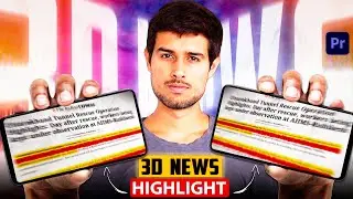 How To Make 3D News Highlight Animation Like Dhruv Rathee In Premiere Pro | Episode-03 | Bijoy Dey
