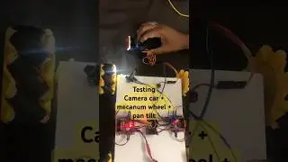 Testing Camera Car + Pan Tilt + Mecanum wheels #shorts #esp32cam #cameracar