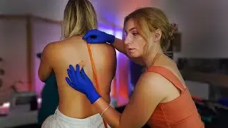 'Unintentional' Perfectionist Chiropractor BACK Exam with Skin CRACKING & Pulling | real person ASMR