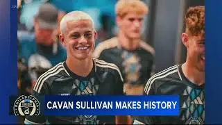 Philadelphia Union midfielder Cavan Sullivan makes youngest MLS debut ever at 14 years old