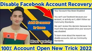Disabled facebook account recovery|your account has been disabled 2022