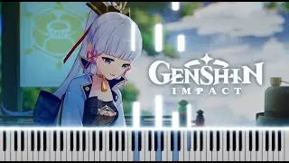 [INAZUMA OST - Her Legacy] Kamisato Ayaka: The Homeward Heron - GENSHIN IMPACT Piano [SYNTHESIA]
