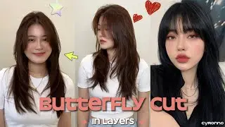 Easy and Layered Butterfly Style Cut (haircut) - TUTORIAL [Step by Step] #newstyle
