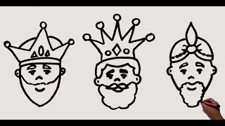 Como Dibujar a Los Reyes Magos / How to draw the wise men